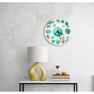 Horloge murale nautique en verre trempé Nautical Seashell