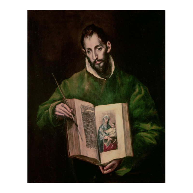 St. Luke par El Greco - Estampe numérique, H 28 po x l 22 po