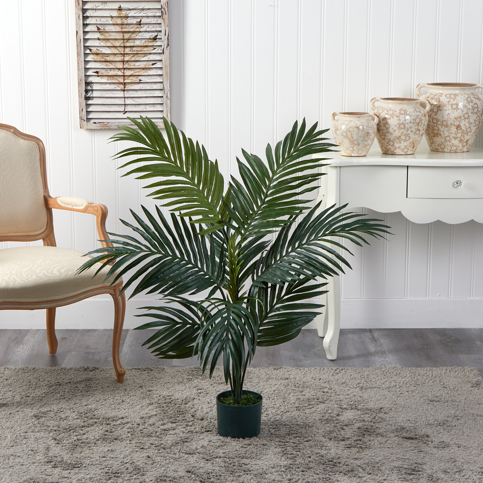 Callum Faux Palm Tree in Pot, 48" H