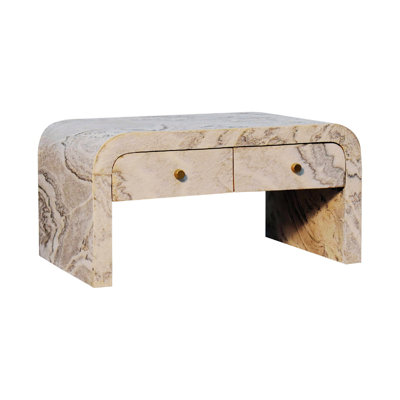 Console simple et élégante avec plateau en bois, table basse de loisirs