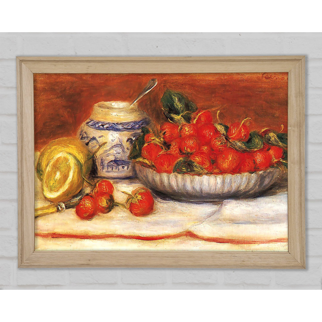 Renoir Bowl Of Strawberries - Einzelner Bilderrahmen Kunstdrucke