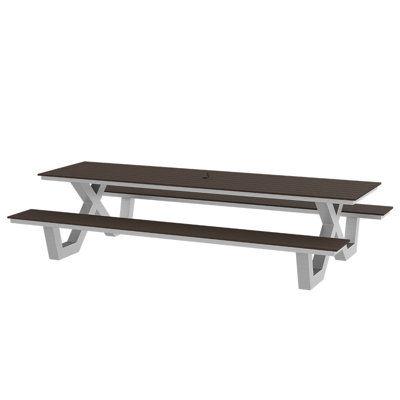 Vienna 10 - Person Patio Dining Set with Rectangular Table