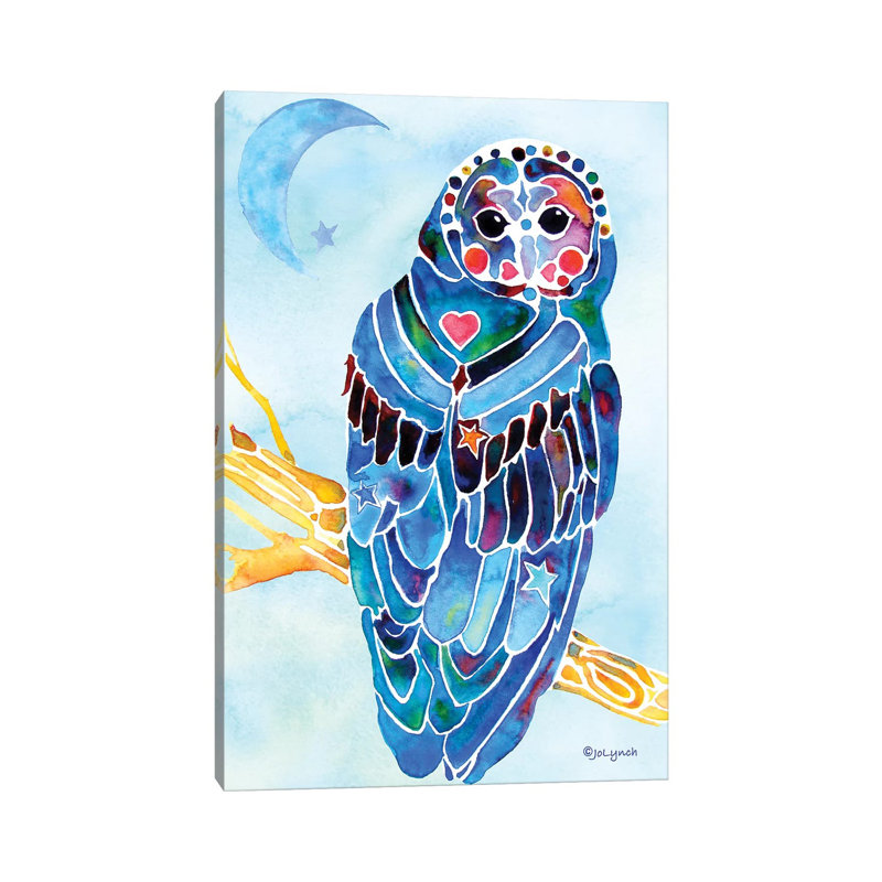 Owl Minocom by Jo Lynch - Wrapped Canvas Gallery-Wrapped Canvas Giclée