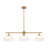 Modern 3-Light Domed Glass Dining Linear Pendant