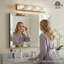 Barre d'éclairage DEL pour meuble-lavabo à DEL, 5 ampoules réglables, nickel brossé-591739427-601154899-601154896