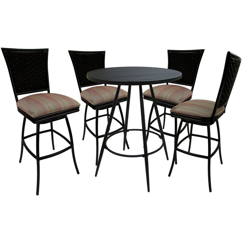 Tabouret 30 "avec coussin Antanea, Bande ensoleillée multiple