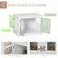 Table de bout polyvalente en bois avec plusieurs portes pour petits chiens