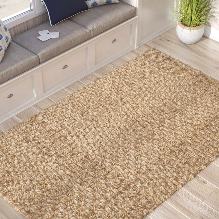 Gare Natural Fiber Hand Woven Jute Solid Color Rug