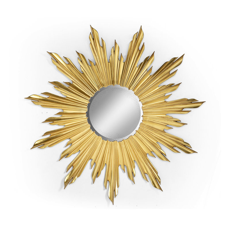 Versailles Flat Glass Wall Mirror, Light Antique Gold-Leaf