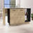 Kitchen Island, Double Door Cabinets, Two External Shelves, Three Shelves
