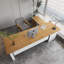 Bureau double caisson en L en bois massif avec bureau à 3 tiroirs Burlywood-1322034604-1322034603