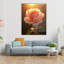 Art mural en verre trempé pêche rose-1955175645