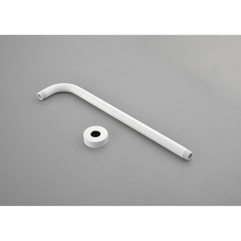 White Shower With Head And Hand Shower: Slide Bar, Bodysprays, Arm, Hose, Valve Trim, Lever Handles Elegant Apparatus Head, Shower, Bodysprays - White, Brass