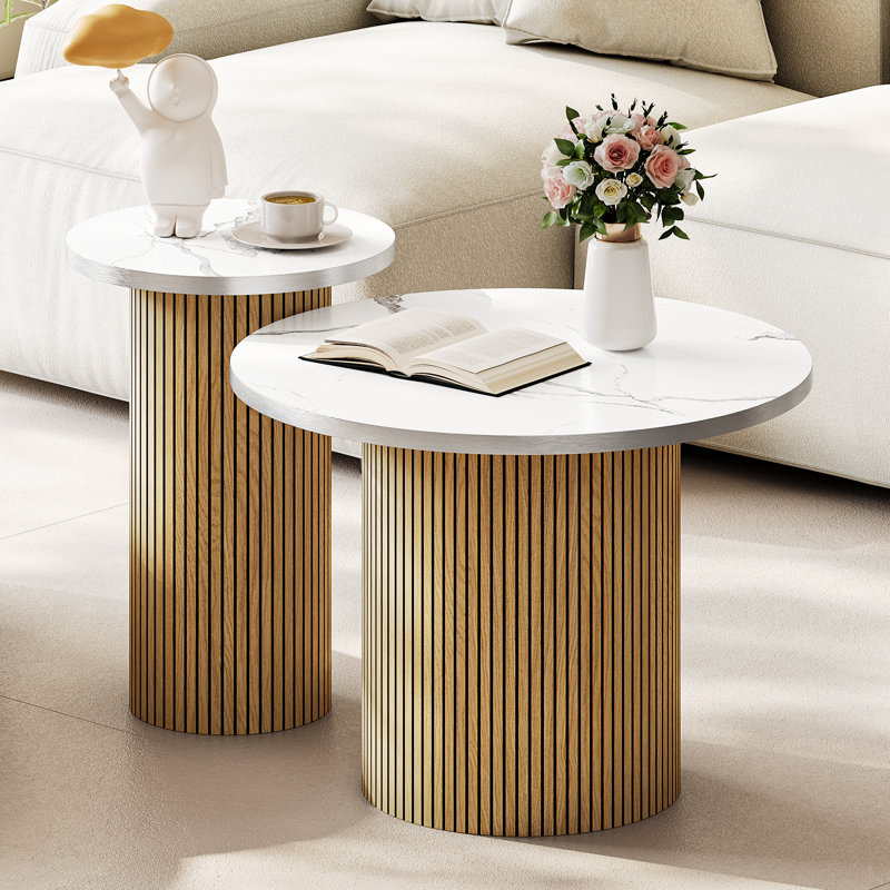 Pedestal Coffee Table, Oak
