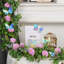 Guirlande de pivoines artificielles 5,9 pi avec papillon laser verdure Guirlande d'eucalyptus avec fleurs vignes florales printanières pour décor de table de mariage-2090607923
