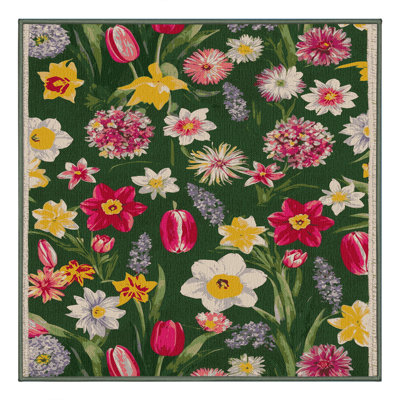  Tapis lavable fleurs de printemps