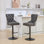 A&A Furniture, tabourets de bar pivotants en polyuréthane vieilli et rétro d'une hauteur de siège réglable de 26 à 33 pouces, tabourets de bar modernes avec dossier capitonné confortable pour un pub à domicile et un îlot de cuisine (ensemble de 2)
