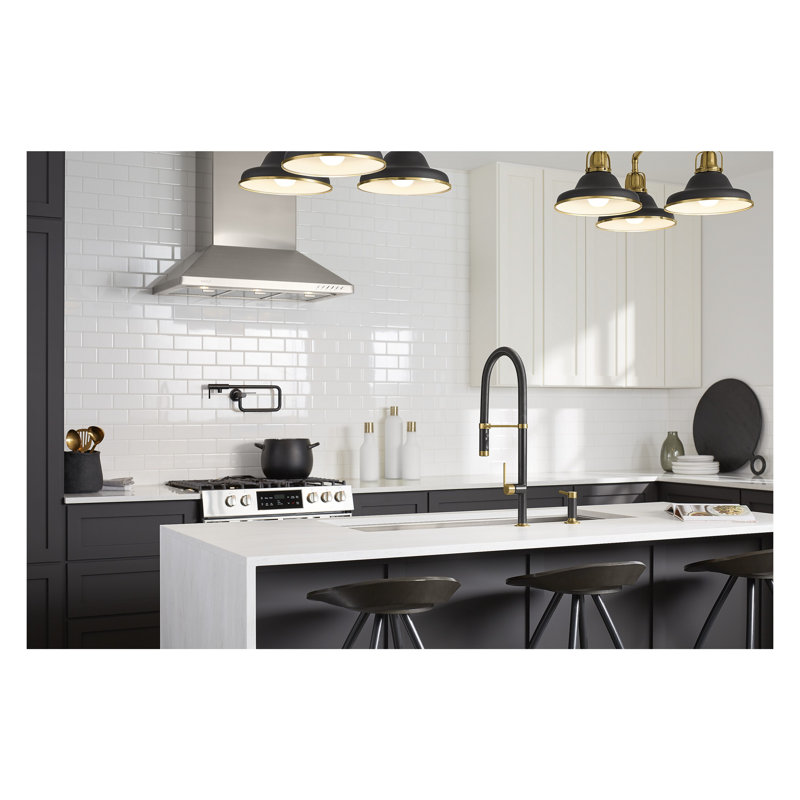 Juxtapose™ Wall Mounted Pot Filler, Matte Black