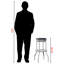 Tabouret de comptoir Anzley en similicuir et en métal noir, H 29,1 po x l 13,32 po x P 13,17 po