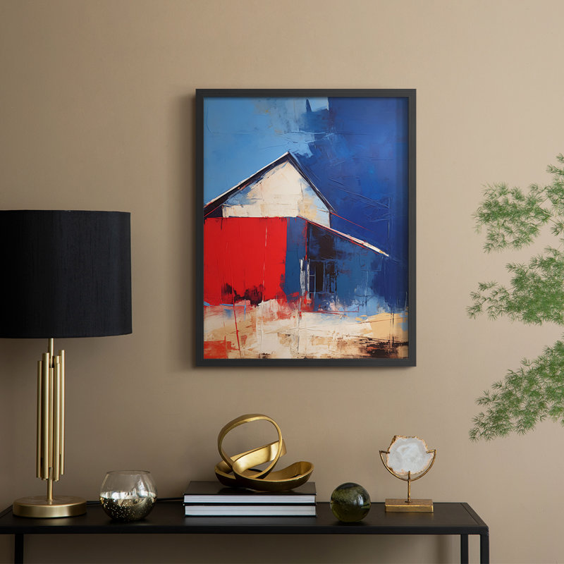 Paysages série CXII - reproduction encadrée de qualité supérieure - prête à être accrochée - aucun clou requis