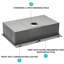 Lavabo encastré 28 po en acier inoxydable - Rembourrage en caoutchouc épais, nickel brossé, calibre 18, cuve à simple cuve, conception innovante de 28 po,