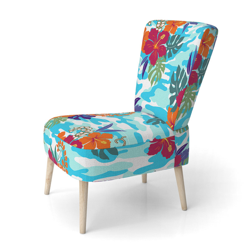 Camouflage tendance - Chaise d'appoint rembourrée en velours