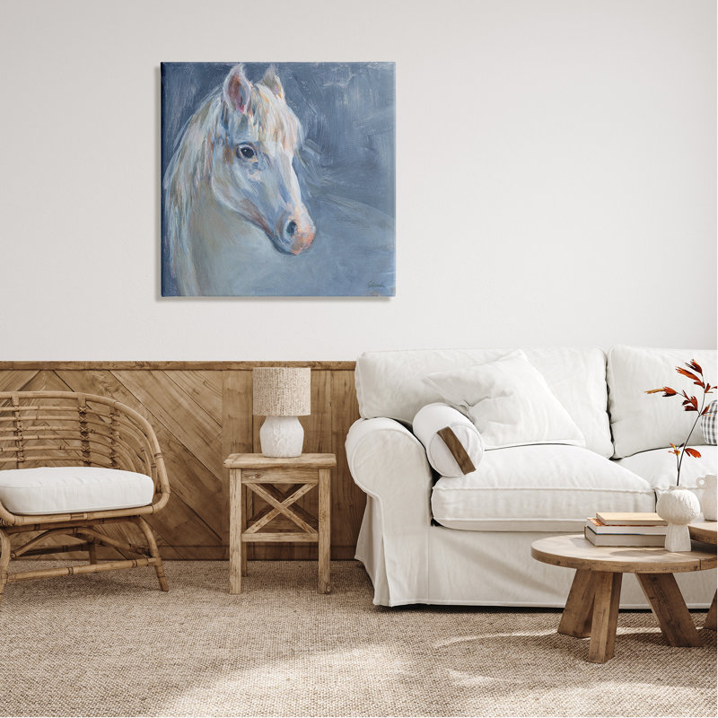 «Stupell Industries Gentle Gray Horse», peinture sur toile par Sue Schlabach, H 30 po x l 30 po x P 1,5 po