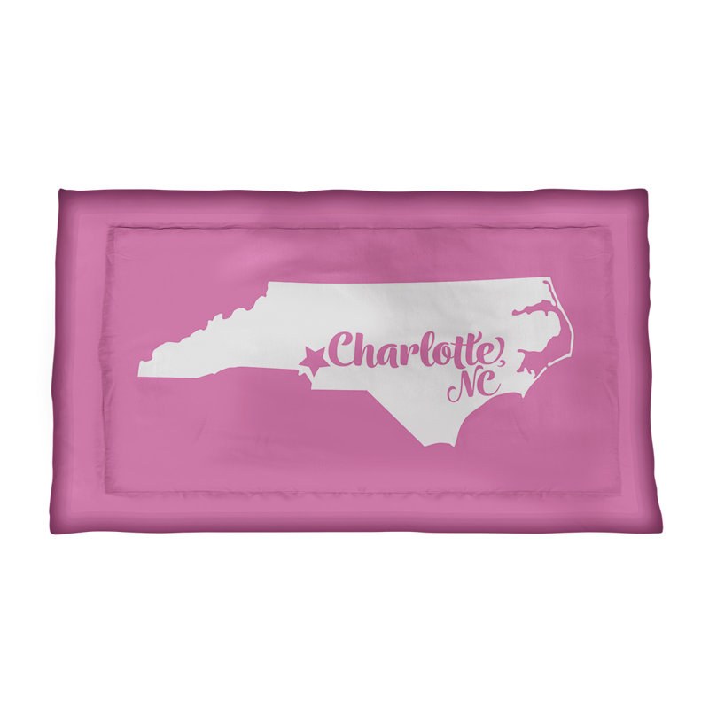 Charlotte Polyester Sham Set, Queen, Microfiber, Pink