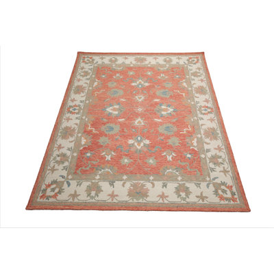 Tapis oriental multicolore en laine crocheté à la main Agra