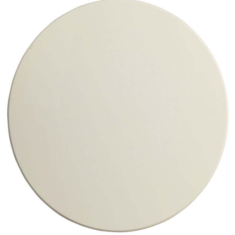 Table ronde Timeless blanc antique avec tablette pour les espaces de vie modernes, Blanc antique