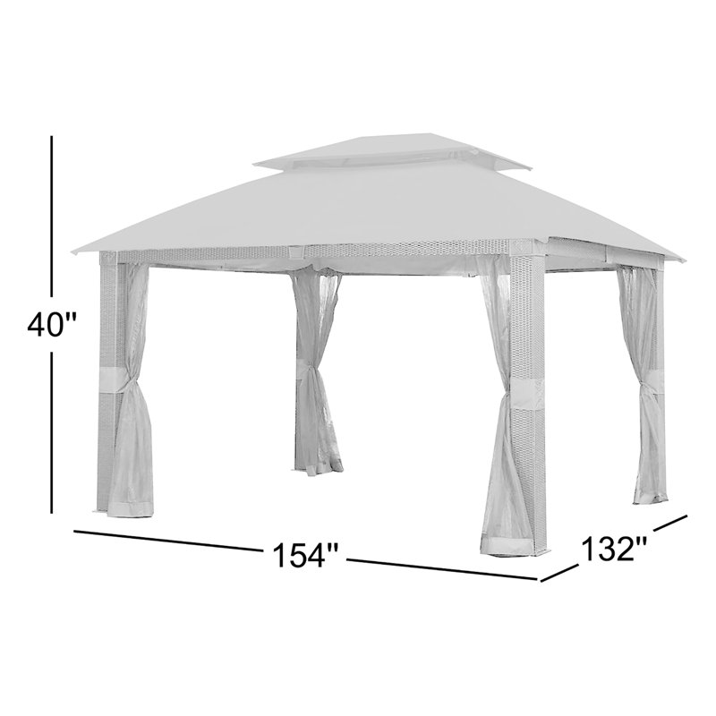 Abri de remplacement pour pavillon de jardin Revella SEULEMENT, Bleu marine véritable, Tissu Riplock 350