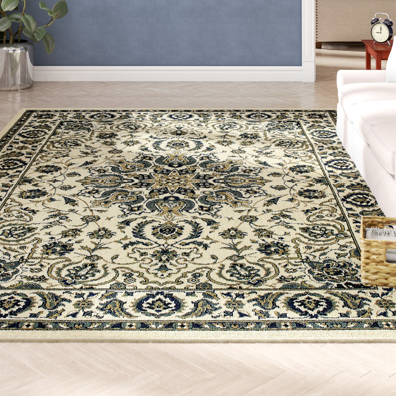 Anastasaos Oriental Power Loom Indoor / Outdoor Rug, Rectangle 5'3" x 7'6"