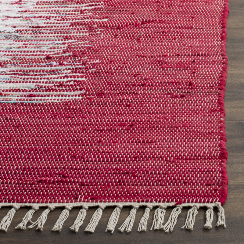 Pascual Hand Woven Cotton Abstract Rug, Square 6'