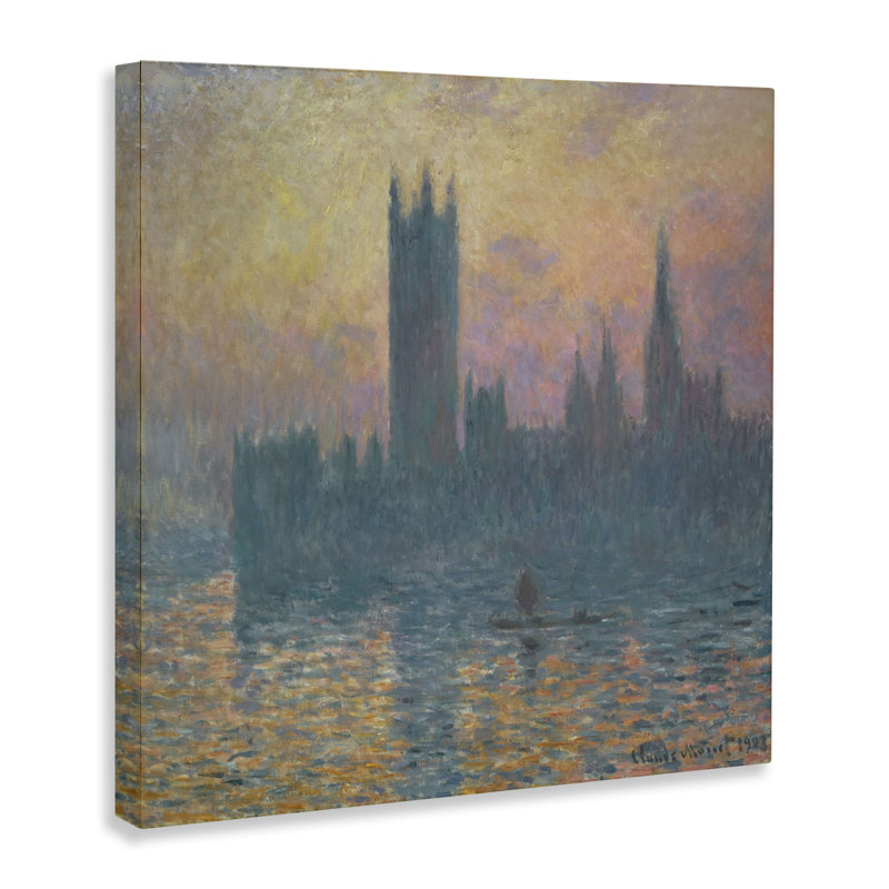 Art mural classique sur toile Monet London View par one1000paintings, H 17 po x l 17 po