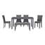 Ensemble de table de salle à manger en bois rustique 6 pièces avec 1 banc et 4 chaises Farmhouse-1249093650-1249093660