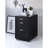 Black File Cabinet With 3 Drawers - High Gloss Surface & Detailing, , 18"X22"X28"H, No Assembly, 62 Lb, Caster Wheels For Seamless Movement Rectangular Drawers, , Installed