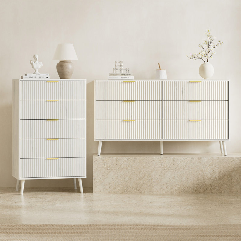2 Pieces Bedroom Set, White