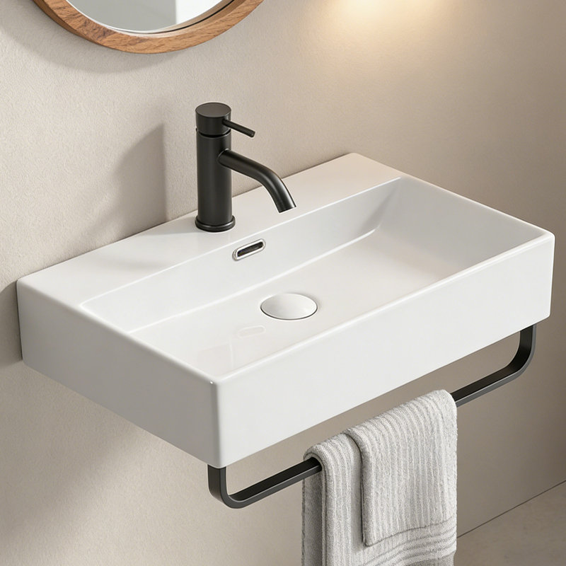 Bathroom Vessel Sink With Tower Rack
