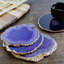 Sous-verres en agate mauve naturel, accessoires de cuisine-87887524