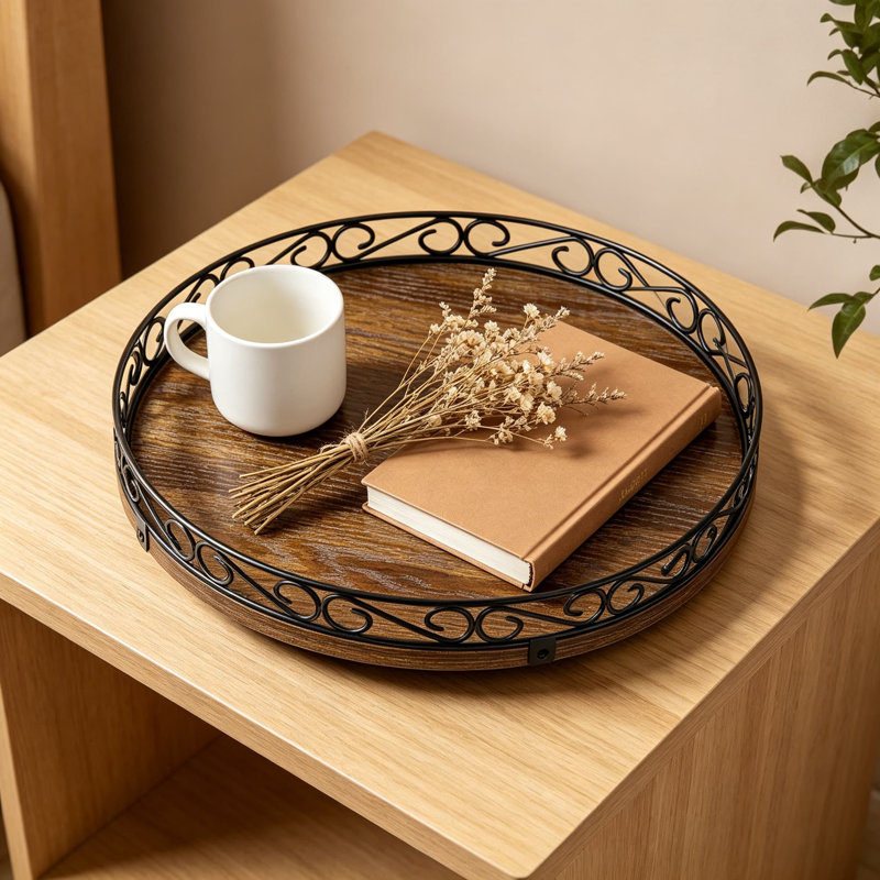 Plateau tournant en bois Farmhouse