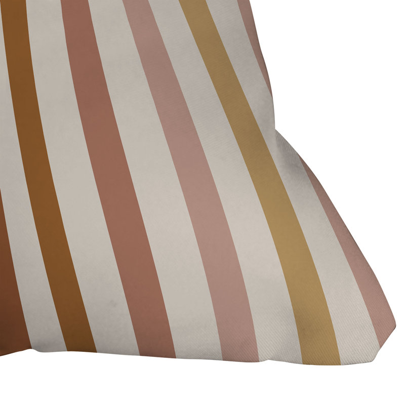  Striped Polyester Indoor/Outdoor Throw Pillow, 18" x 18"