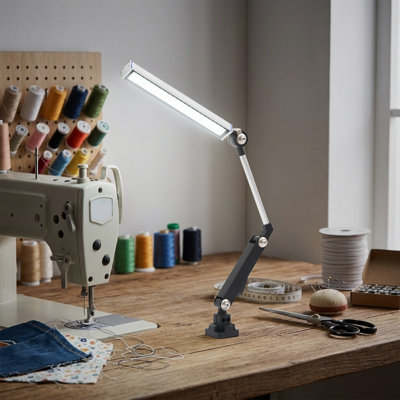Lampe tournante 16-6 000 K à DEL 16W pour tour à commande numérique, perceuse et établi