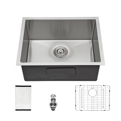 28'' L Undermount Single Bowl Stainless Steel Kitchen Sink