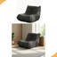 Fauteuil d'appoint luxueux en microfibre capitonné-1338223713