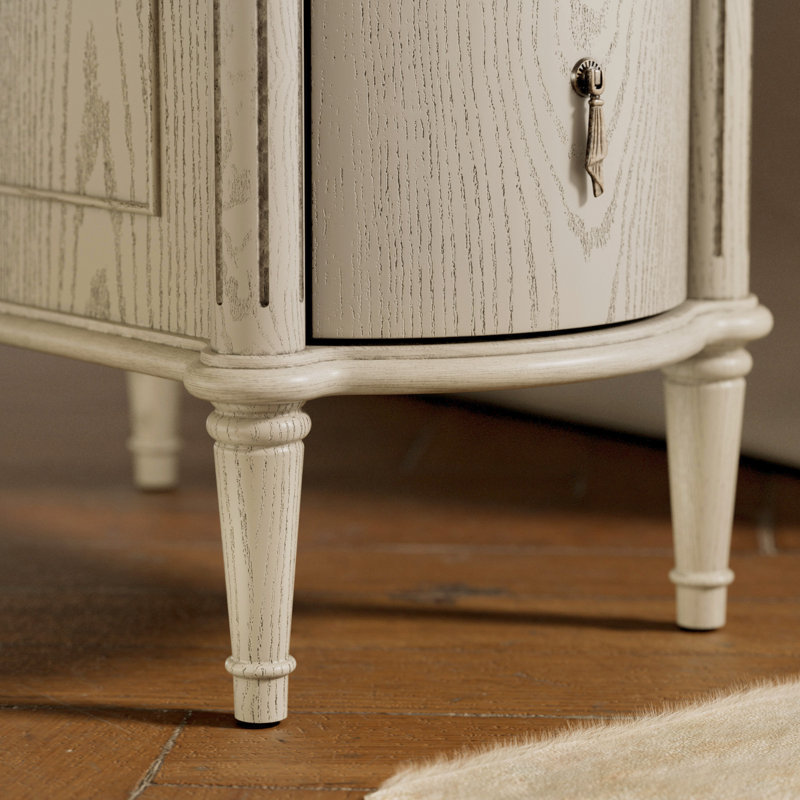 STO'sense Nightstand Set Of 2 W/Charging Station & 3 Drawers, Pre-Assembled, Vintage Side Table W/Antique-Finished Pulls, Rustic Wood Finish, Narrow End Table W/Turned Legs For Bedroom, Antique Grey