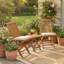 Chaise de patio pliante en teck Pellerin