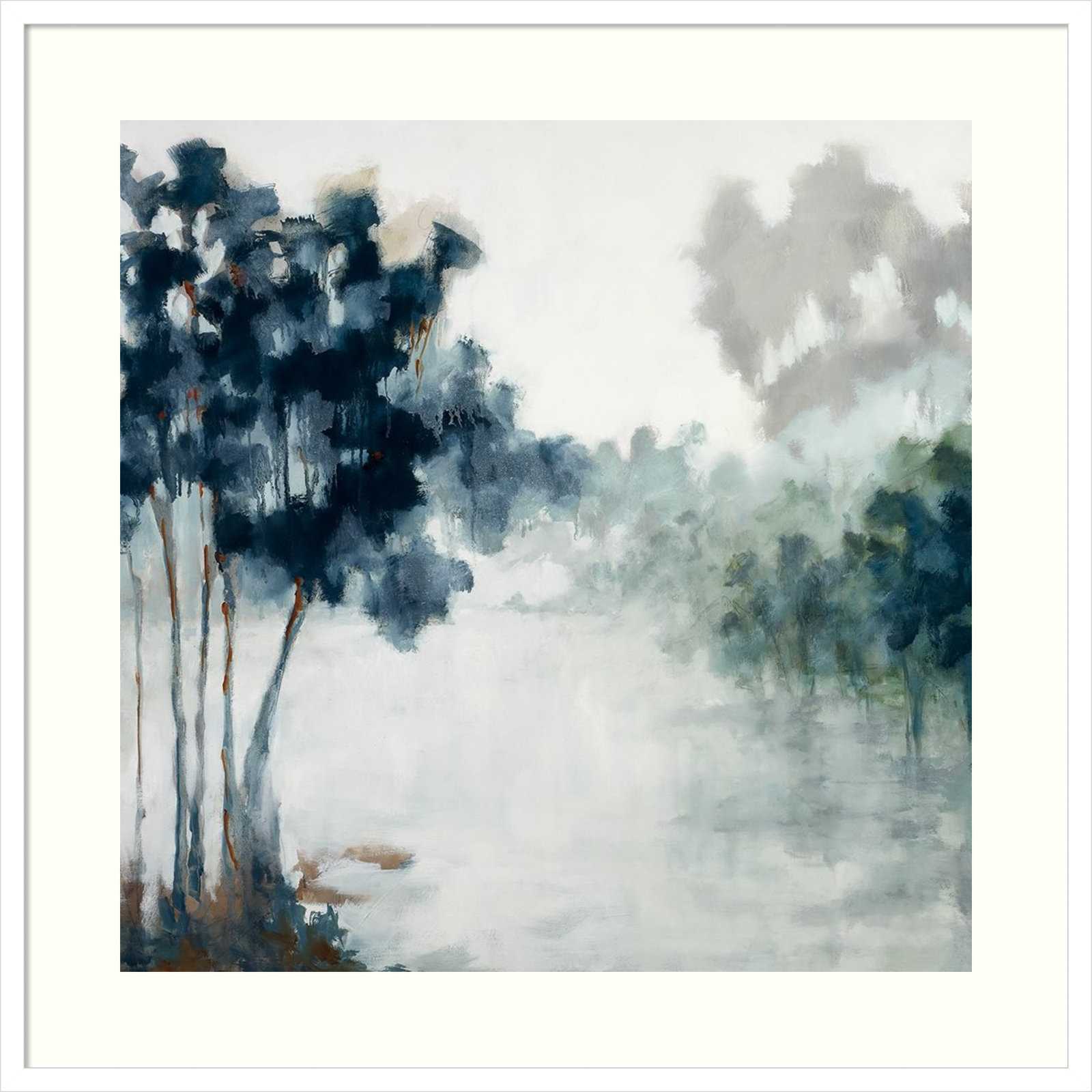 Soft Winter Light by Jacqueline Ellens, 19" H x 19" W, White Framed Paper