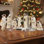 Ensemble de crèche de Noël 12,5 po, décoration de Noël crèche de Noël 12 pièces, blanc rétro