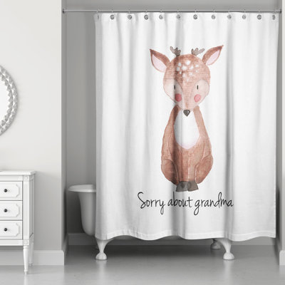 Ester Sorry About Grandma Single Shower Curtain