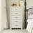 5-Drawer Tall Dresser With Wood Grain Texture-673363303